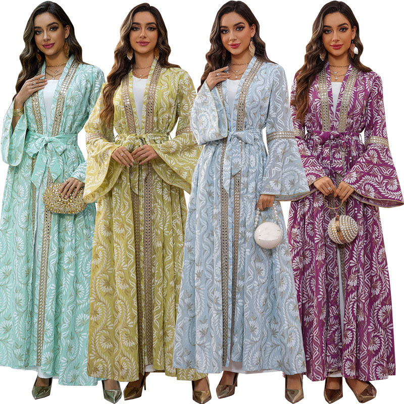 2PCS Donne Musulmane Vestito D - Embroidery Kebaya recensione e prezzo