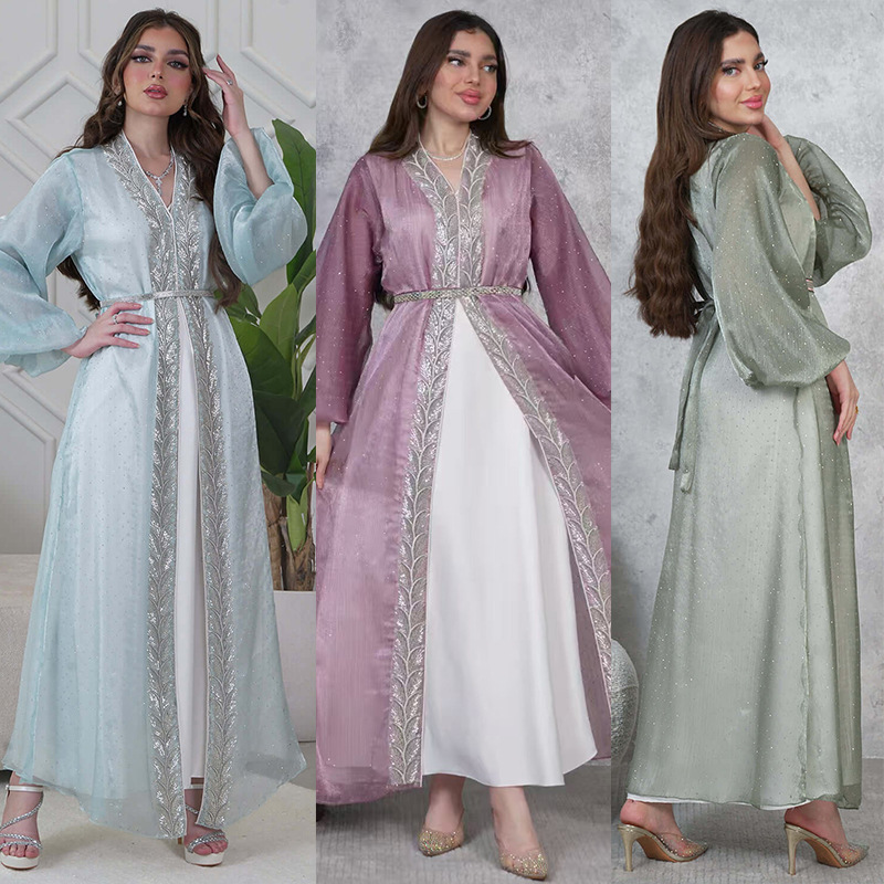2PCS Donne Musulmane Vestito D - Embroidery Kebaya recensione e prezzo